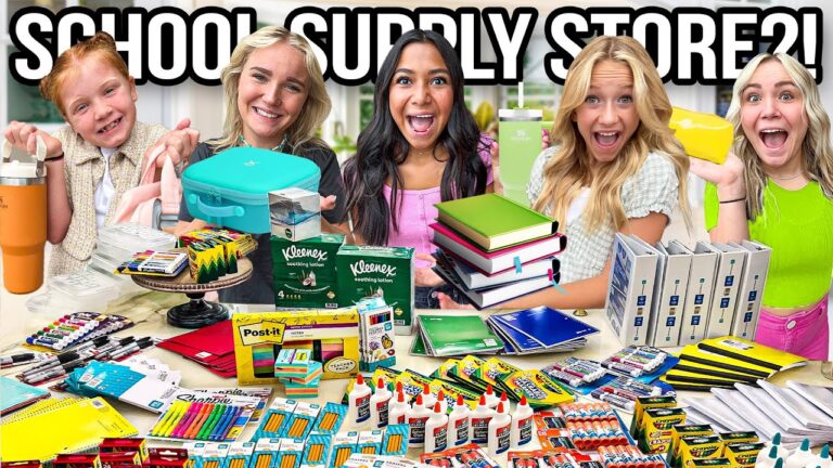 We made a SCHOOL SUPPLIES STORE in our HOUSE?!?