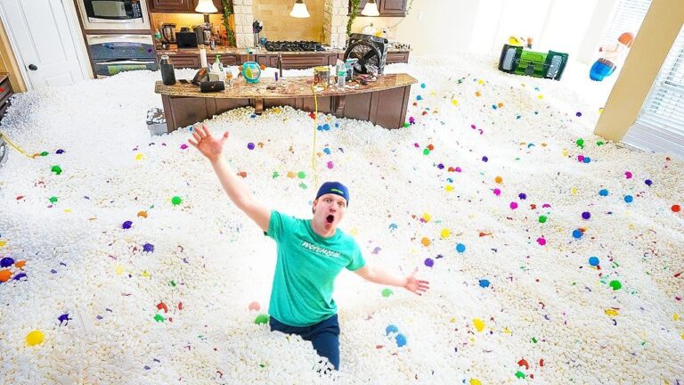 FILLING MY ENTIRE HOUSE WITH PACKING PEANUTS!