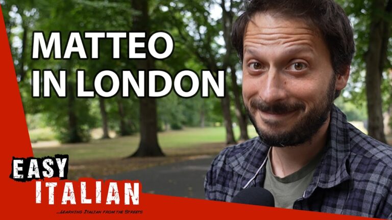 An Italian in London: He Tries Pizza, Coffee and Finds His Old House! | Easy Italian 133