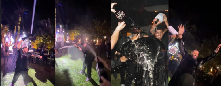 DJ Khaled enjoys star studded 47th birthday, ending with him being showered in Luc Belaire by the likes of Diddy and more | News